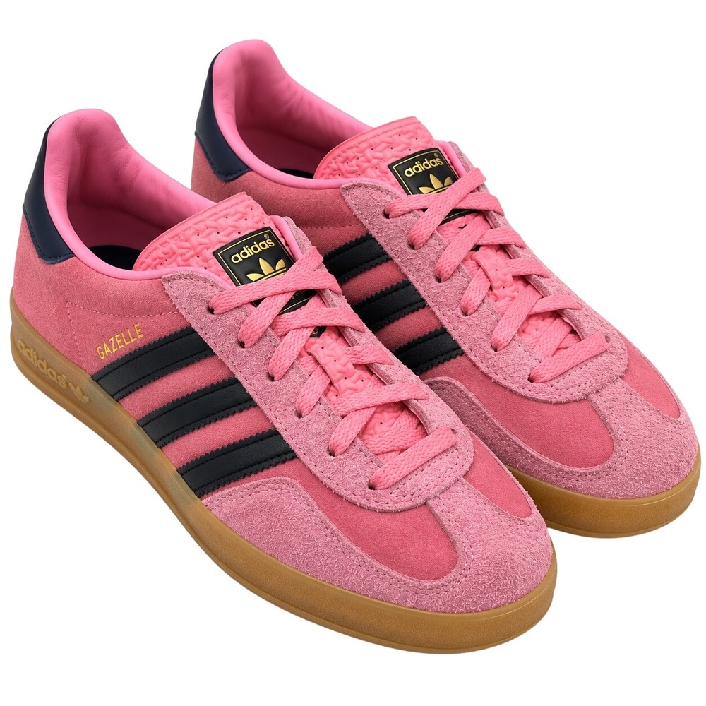 adidas Gazelle Indoor Pink Black Gum Suede Sneakers Women's 6.5 Like New